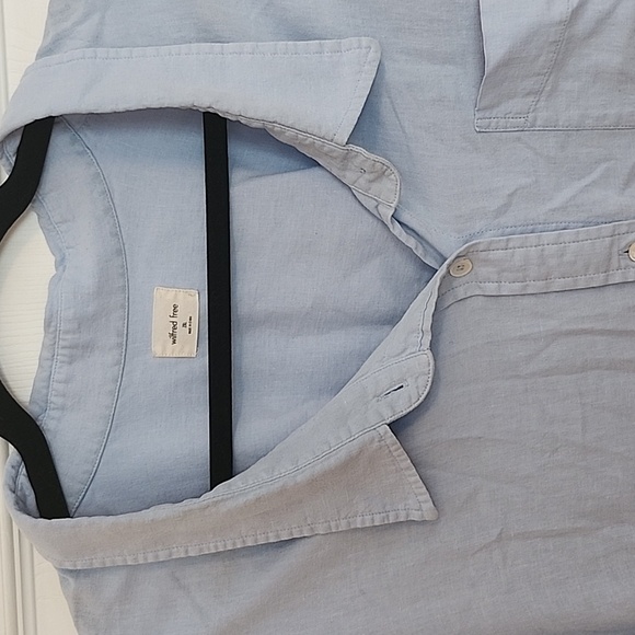 Aritzia Wilfred Free 2XL Blue Button Down Blouse - Picture 2 of 5